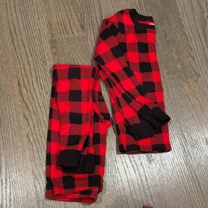 Carter's Red and Black Plaid Kids Pajama Set
